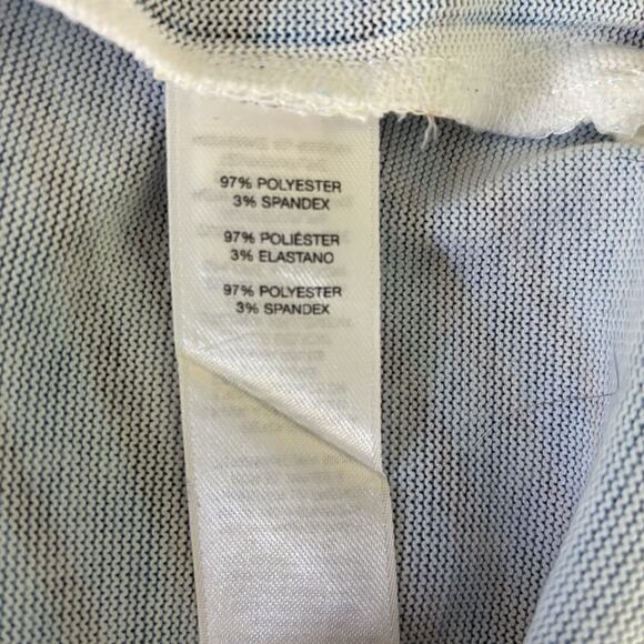 Chico's Zenergy Top Womens Size 2 (Large) Boat Neck Sparkle 3/4 Button Cuff - Picture 4 of 6